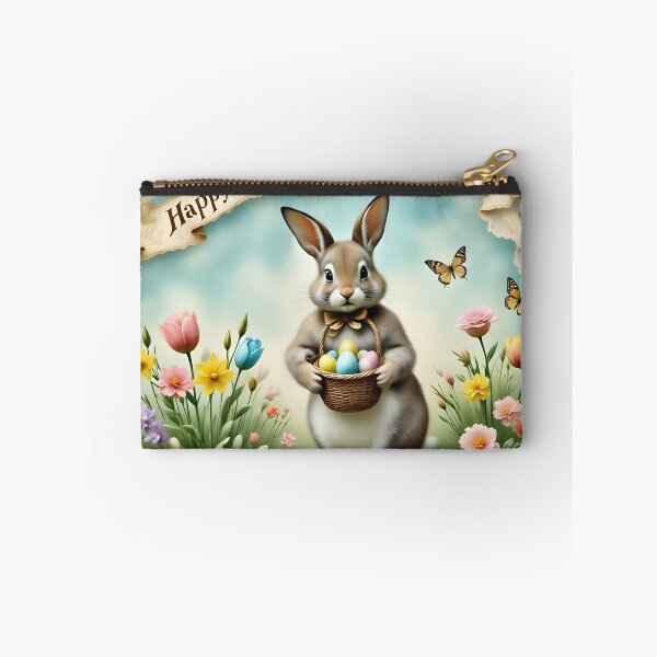 Item preview, Happy Easter Greeting: Bunny, Basket & Eggs designed and sold by ACuriousshoppe.