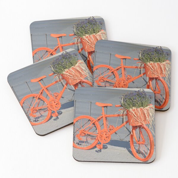 Item preview, A bike with a basket of lavenders in the city designed and sold by DustandLens.