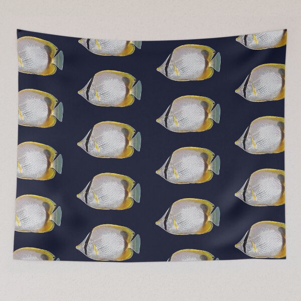 Item preview, Spotfin Butterflyfish White Alternate Design  designed and sold by designsasstultd.