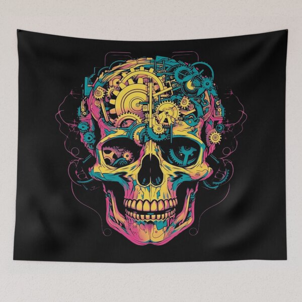 Item preview, Psychedelic Mechanical Skull designed and sold by Ferraz-Vision.