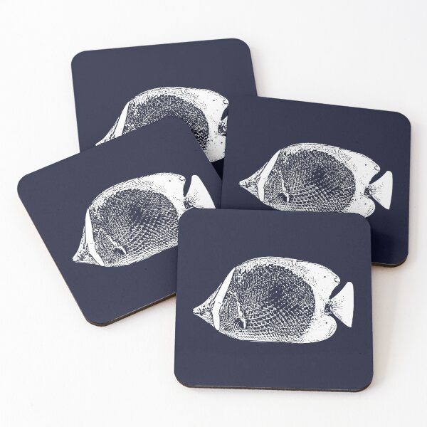 Item preview, Spotfin Butterflyfish White Design  designed and sold by designsasstultd.