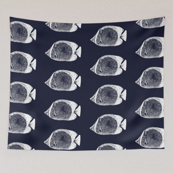 Item preview, Spotfin Butterflyfish White Design  designed and sold by designsasstultd.