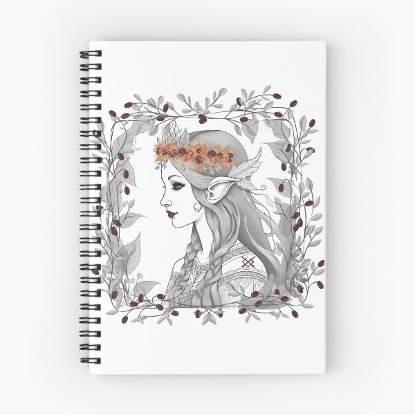 Item preview, Elf girl portrait sketch designed and sold by BatJamDesigns.