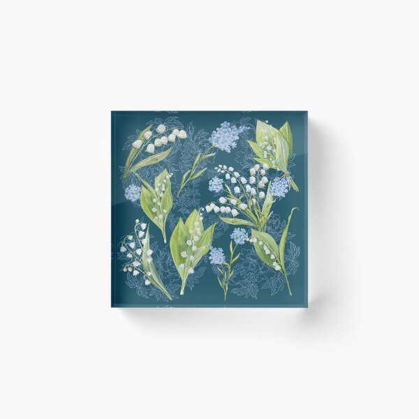 Item preview, Lily of the Valley and Forget Me Nots designed and sold by TurquoiseBird.