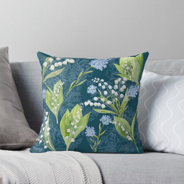 Item preview, Lily of the Valley and Forget Me Nots designed and sold by TurquoiseBird.