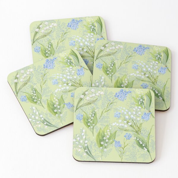 Item preview, Lily of the Valley and Forget Me Nots designed and sold by TurquoiseBird.