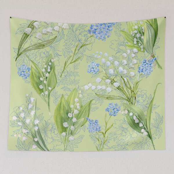 Item preview, Lily of the Valley and Forget Me Nots designed and sold by TurquoiseBird.