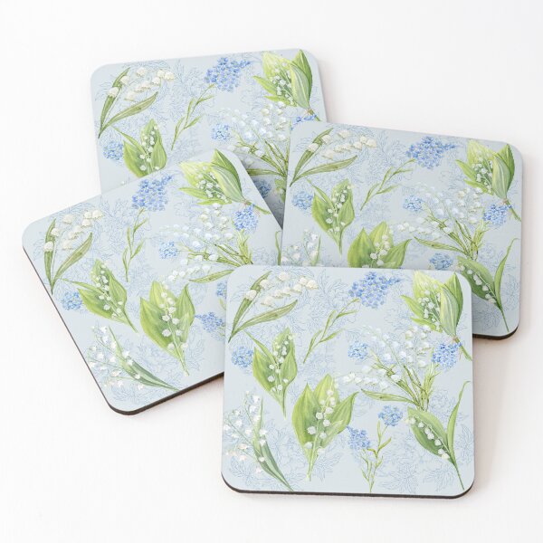 Item preview, Lily of the Valley and Forget Me Nots designed and sold by TurquoiseBird.