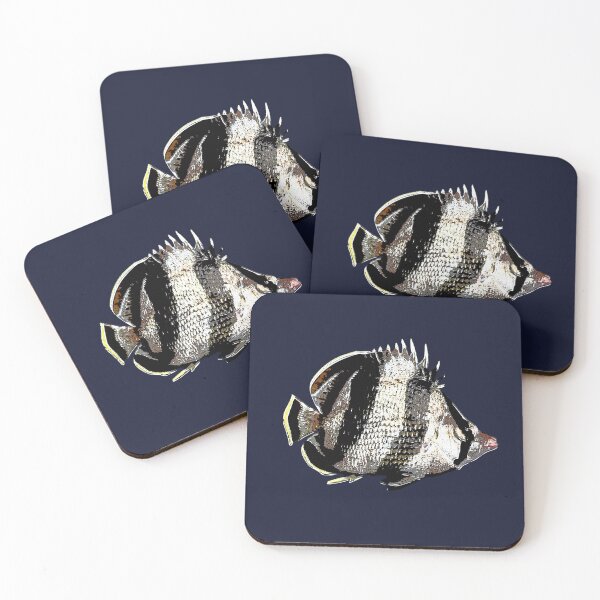 Item preview, Banded Butterflyfish White Alternate Design  designed and sold by designsasstultd.
