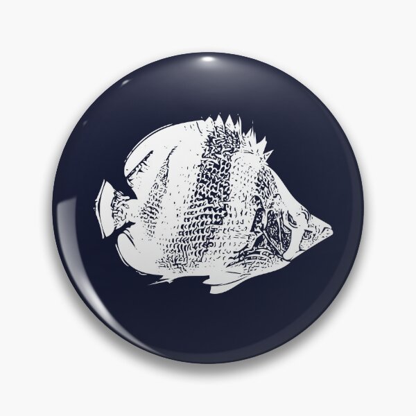 Item preview, Banded Butterflyfish White Design  designed and sold by designsasstultd.