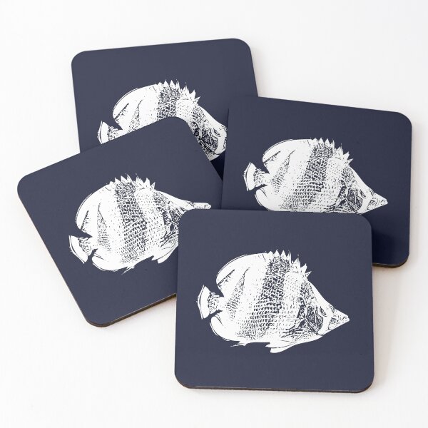 Item preview, Banded Butterflyfish White Design  designed and sold by designsasstultd.