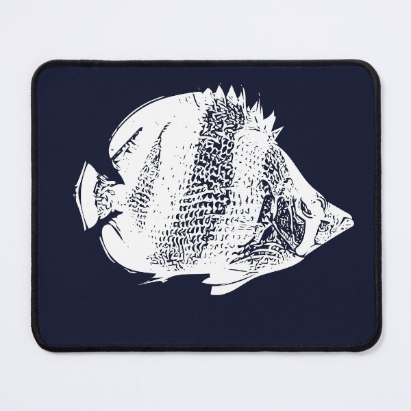 Item preview, Banded Butterflyfish White Design designed and sold by designsasstultd.