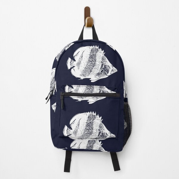 Item preview, Banded Butterflyfish White Design designed and sold by designsasstultd.