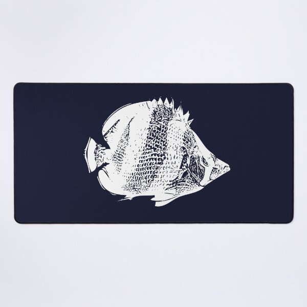 Item preview, Banded Butterflyfish White Design designed and sold by designsasstultd.