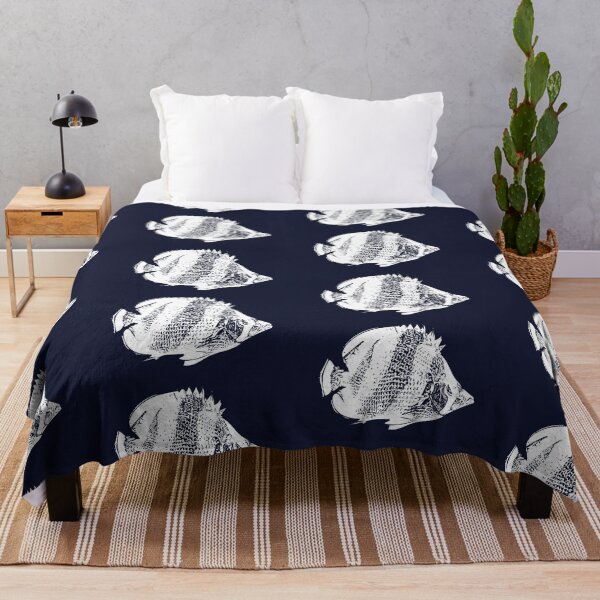 Item preview, Banded Butterflyfish White Design  designed and sold by designsasstultd.