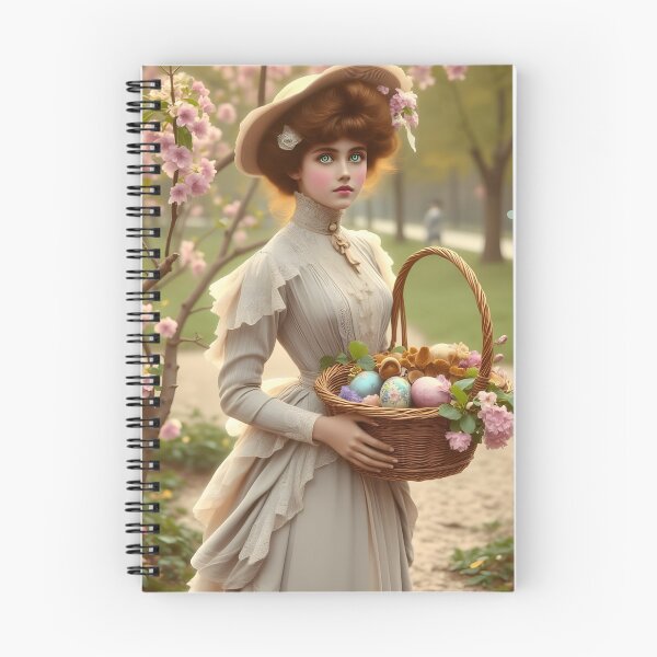 Artikelvorschau, Gibson Girl, Osterkorb und Apfelblüten entworfen und verkauft von ACuriousshoppe.