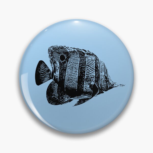 Item preview, Copperband Butterflyfish Black Design  designed and sold by designsasstultd.