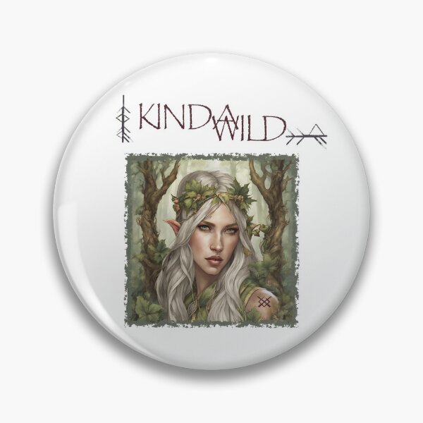 Item preview, Kinda Wild Elf girl portrait in enchanted woodland designed and sold by BatJamDesigns.