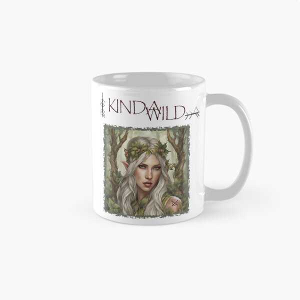 Item preview, Kinda Wild Elf girl portrait in enchanted woodland designed and sold by BatJamDesigns.
