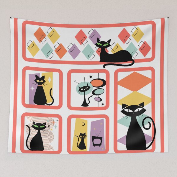 Item preview, Retro Cats designed and sold by TurquoiseBird.