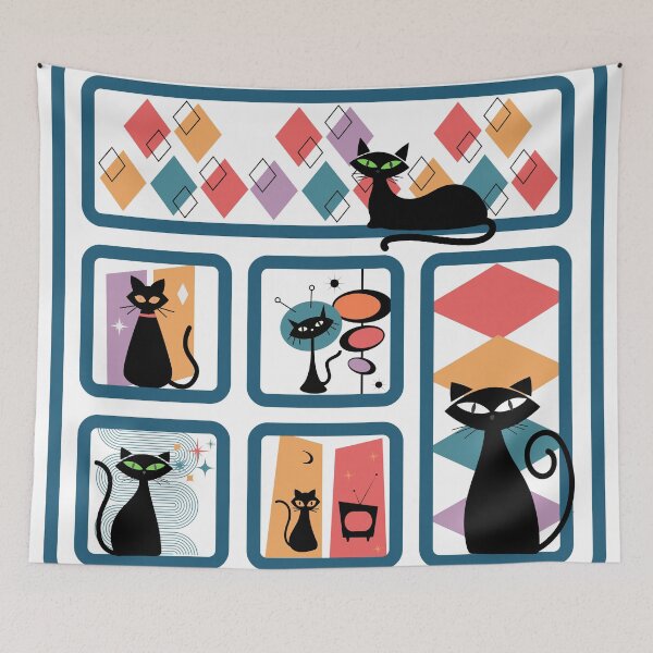 Item preview, Retro Cats designed and sold by TurquoiseBird.
