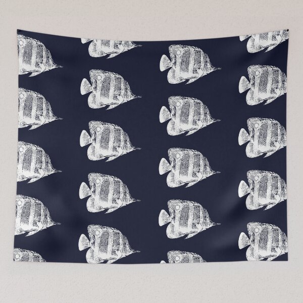 Item preview, Copperband Butterflyfish White Design  designed and sold by designsasstultd.