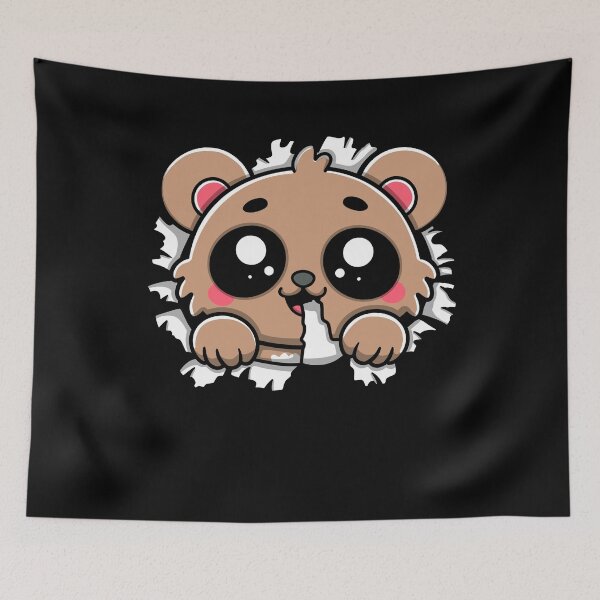 Item preview, Kawaii Bear Chewing Through designed and sold by eternallygifted.