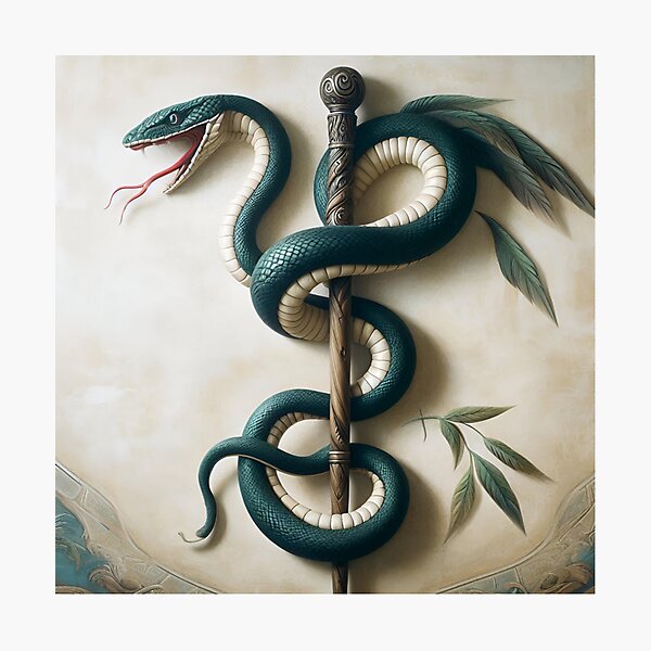 Vista previa del artículo con la obra «La Serpiente del Rejuvencimiento », diseñado y vendido por MiloJoseDesigns.