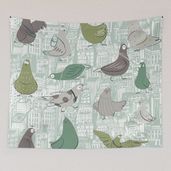 Item preview, Urban Pigeons designed and sold by TurquoiseBird.