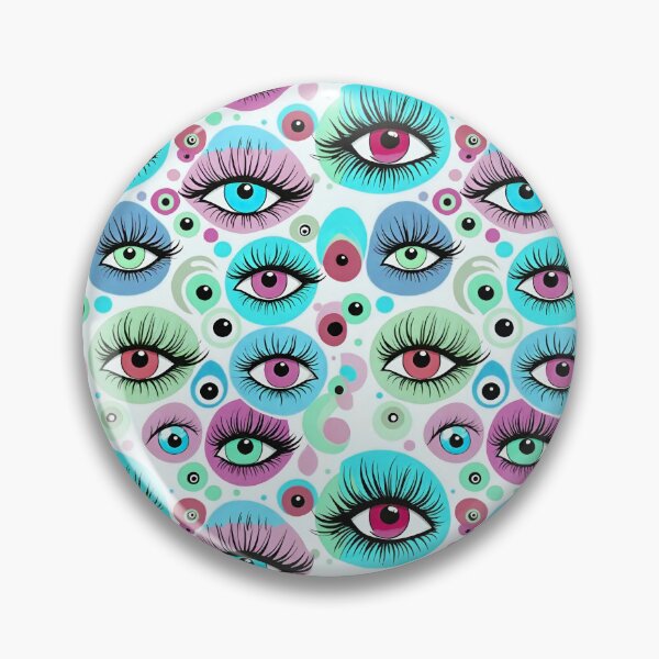 Item preview, Enchanting Eyes With Long Glam Eye Lashes In Blues Greens And Purples designed and sold by CarrollGene.