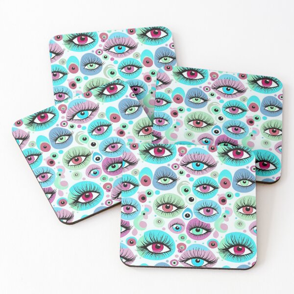 Item preview, Enchanting Eyes With Long Glam Eye Lashes In Blues Greens And Purples designed and sold by CarrollGene.