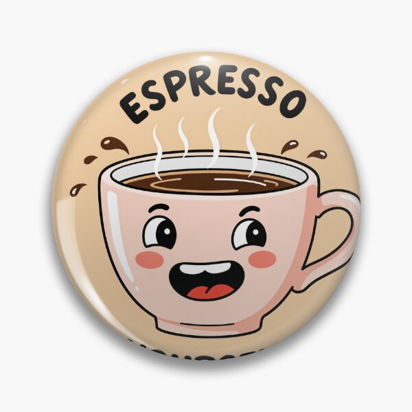 Item preview, Kawaii Coffee Cup with Espresso Yourself Pun designed and sold by Collision19.