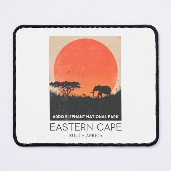 Item preview, A Pop Art Travel Print of Addo Elephant National Park - South Africa  designed and sold by StudioRedKoala.