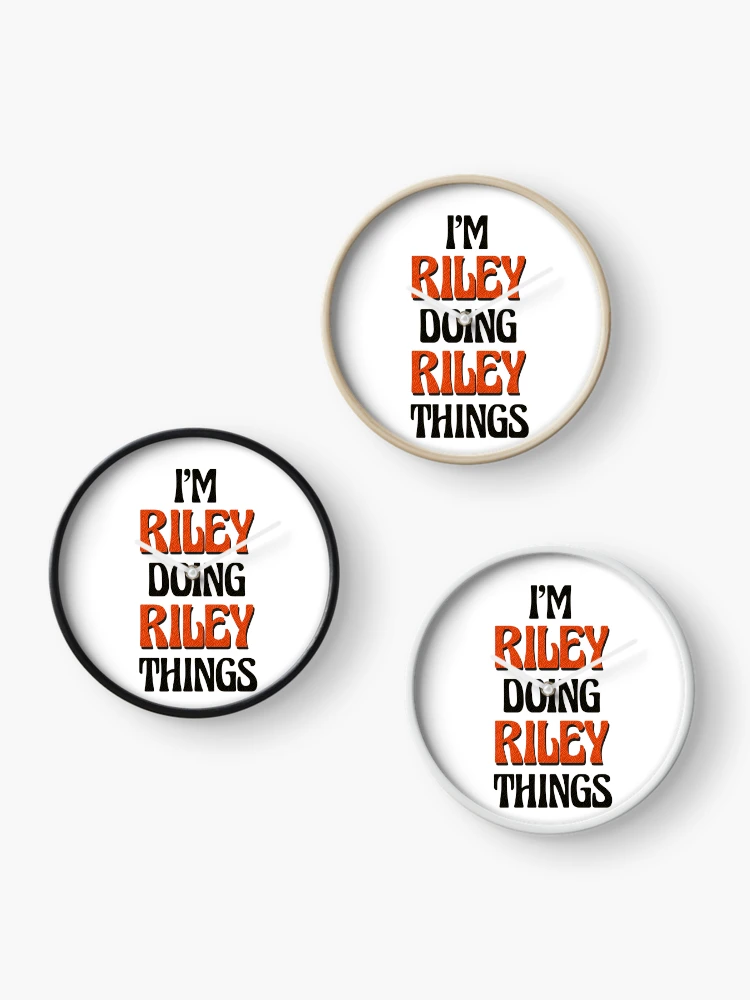 Thumbnail 3 of 4, Clock, I'm Riley Doing Riley Things designed and sold by Oussinc.
