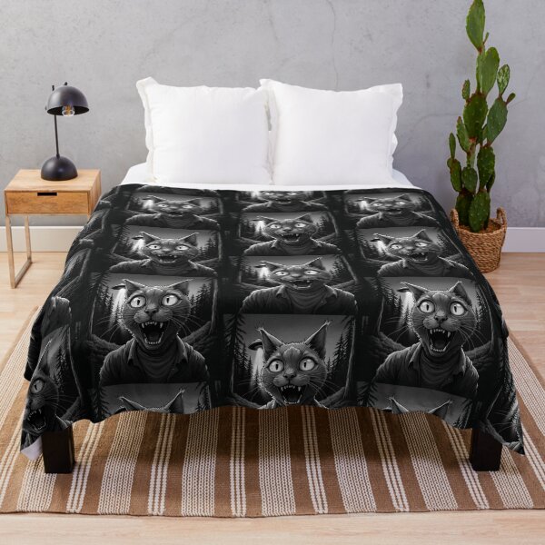 Item preview, ufo selfie "Alien Encounter: Shocked Cat in the Woods" designed and sold by Krasnovaovaova.