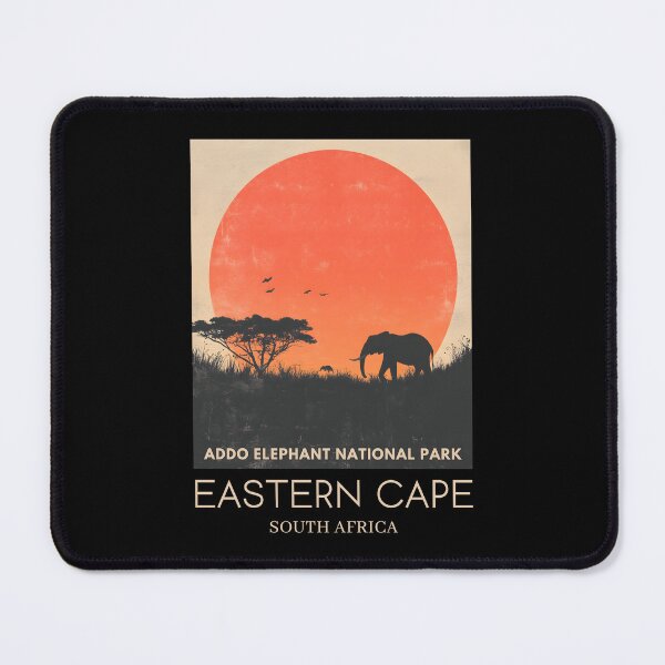 Item preview, A Pop Art Travel Print of Addo Elephant National Park - South Africa  designed and sold by StudioRedKoala.