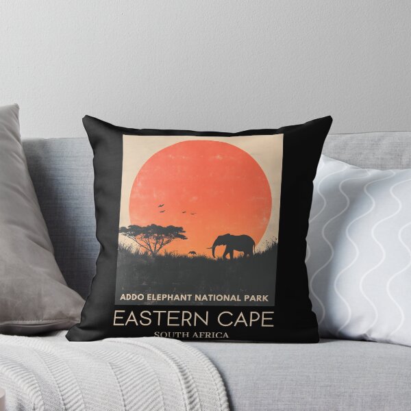Item preview, A Pop Art Travel Print of Addo Elephant National Park - South Africa  designed and sold by StudioRedKoala.