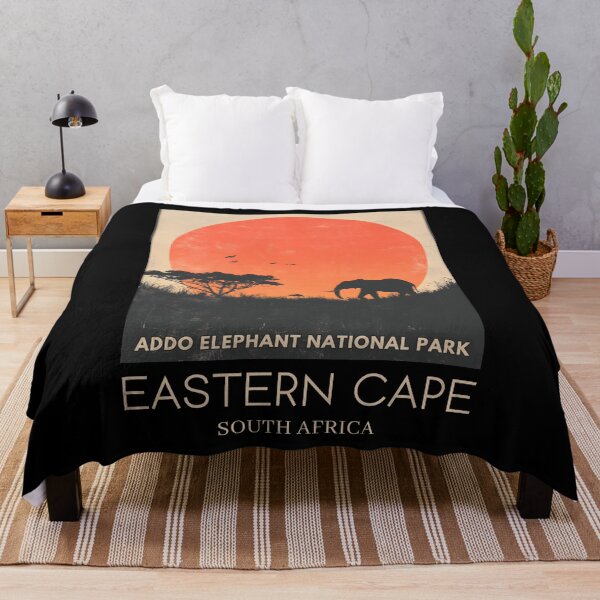Item preview, A Pop Art Travel Print of Addo Elephant National Park - South Africa designed and sold by StudioRedKoala.