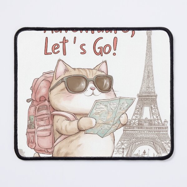 Item preview, An adventurer cat who travels the world designed and sold by ModHaven.