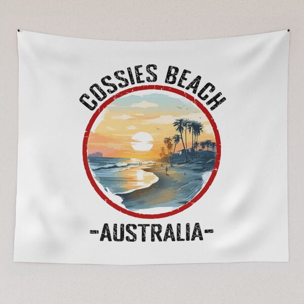 Item preview, Cossies Beach - Australia (with Black Lettering) designed and sold by VelvetRoom.