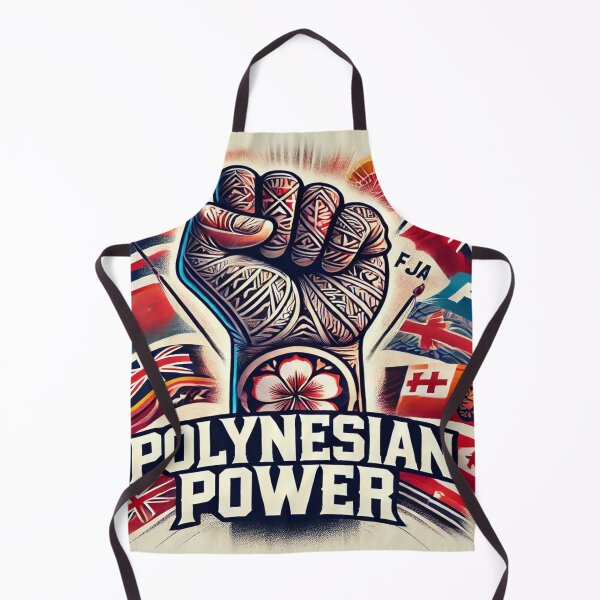 Item preview, "POLYNESIAN POWER – Raised Fist with Pacific Flags & Tribal Tattoos" designed and sold by PolynesianLIFE.