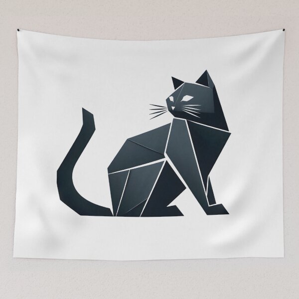 Artikelvorschau, Origami-Katze aus Papier entworfen und verkauft von GogoGrove.
