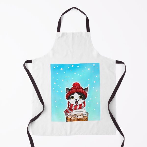Item preview, cute cat with a iced coffee designed and sold by Dalbongju.