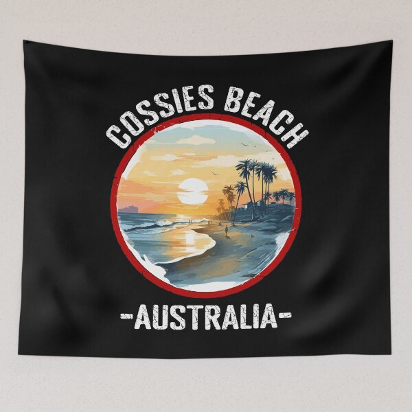Item preview, Cossies Beach - Australia (with White Lettering) designed and sold by VelvetRoom.