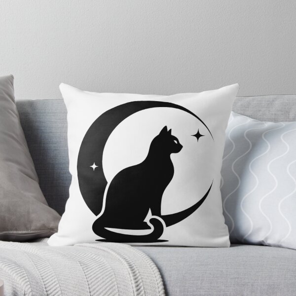 Artikelvorschau, schwarze Mondlichtkatze entworfen und verkauft von GogoGrove.