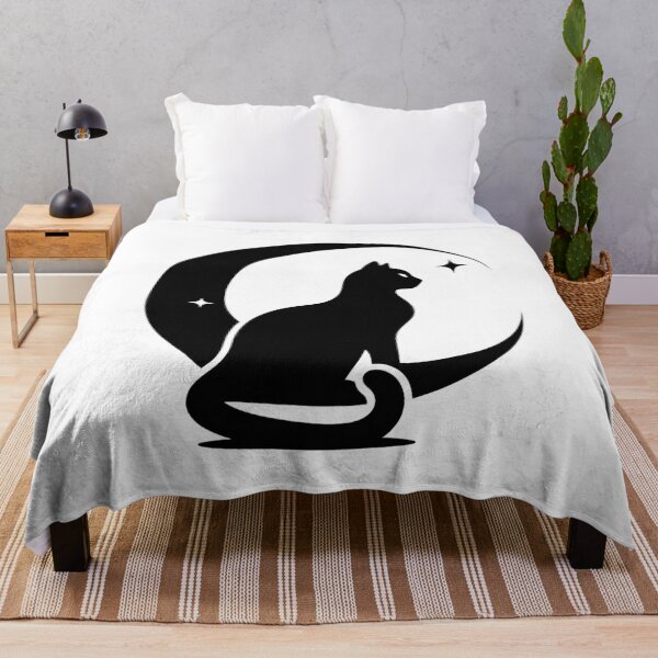 Artikelvorschau, schwarze Mondlichtkatze entworfen und verkauft von GogoGrove.