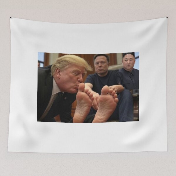 Item preview, Trump Kissing Elon Musk's Feet designed and sold by CrystalCoastNC.