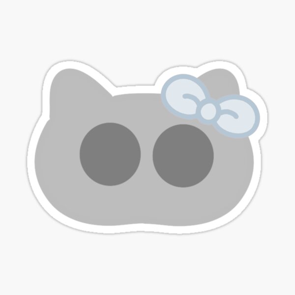 Item preview, Grey Cat with Blue Bow designed and sold by bxnnylotus.