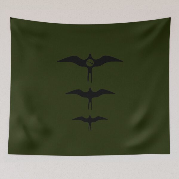 Item preview, Iwa Three Bird Graphic Black designed and sold by 3ZCREW.