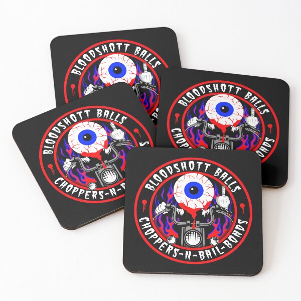 Item preview, BLOODSHOTT BALLS - CHOPPERS N BAIL BONDS designed and sold by Garden Of Nightmares.